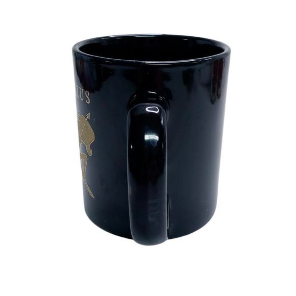 ♐ Sagittarius Zodiac Mug ☕ Astrology Gift Black Gold Decor - Picture 5 of 9